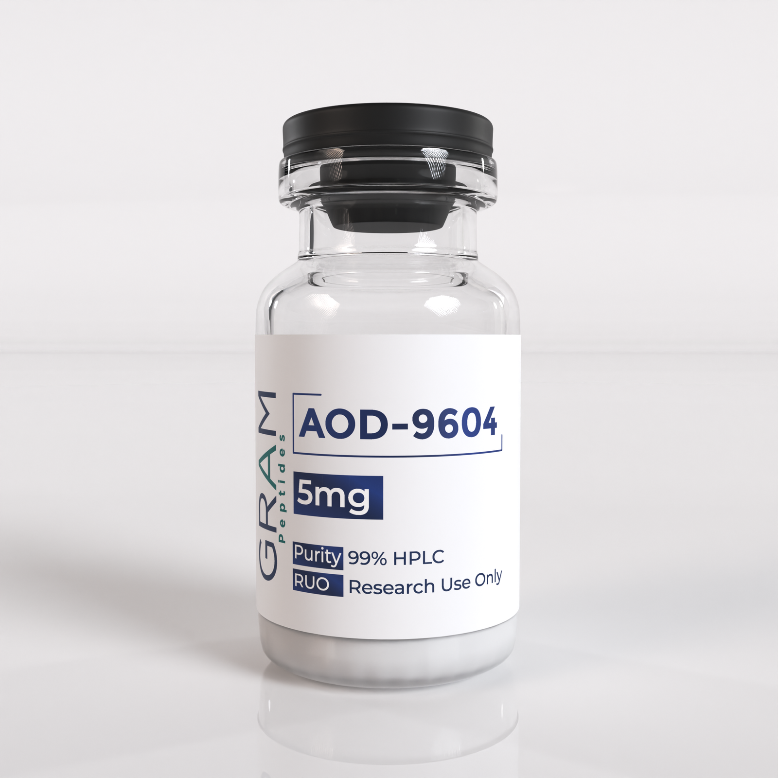 AOD-9604 peptide vial by GRAM Peptides – research peptide for fat metabolism, weight management, and recovery studies