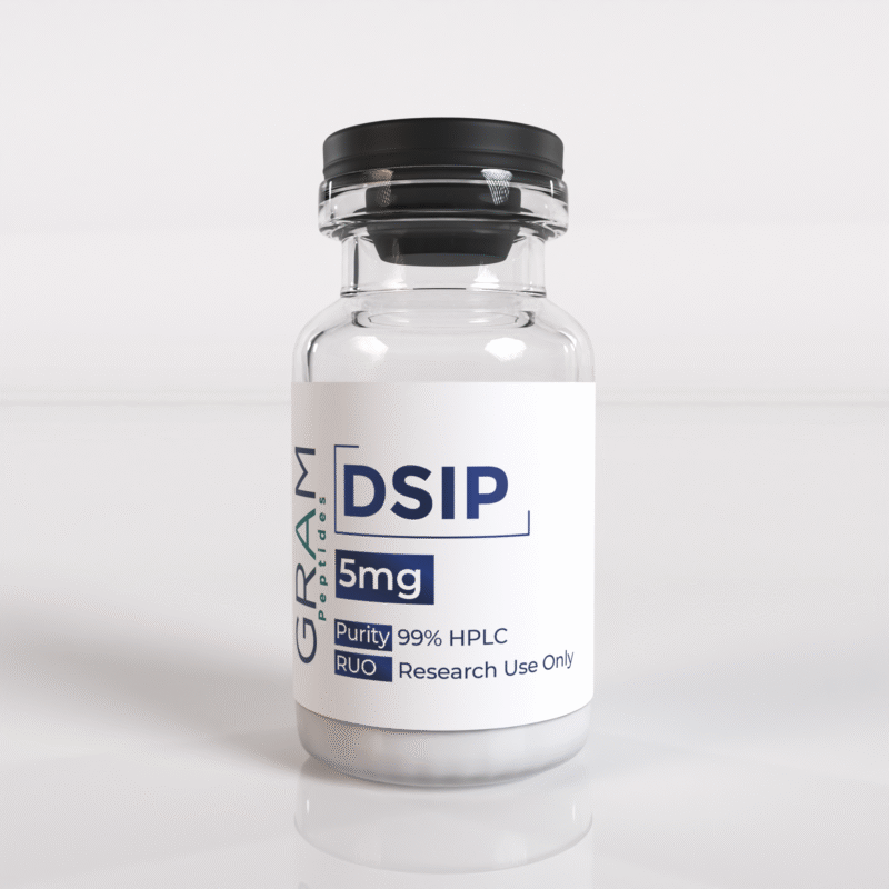 DSIP peptide vial by GRAM Peptides – research peptide for sleep regulation, stress response, and recovery studies