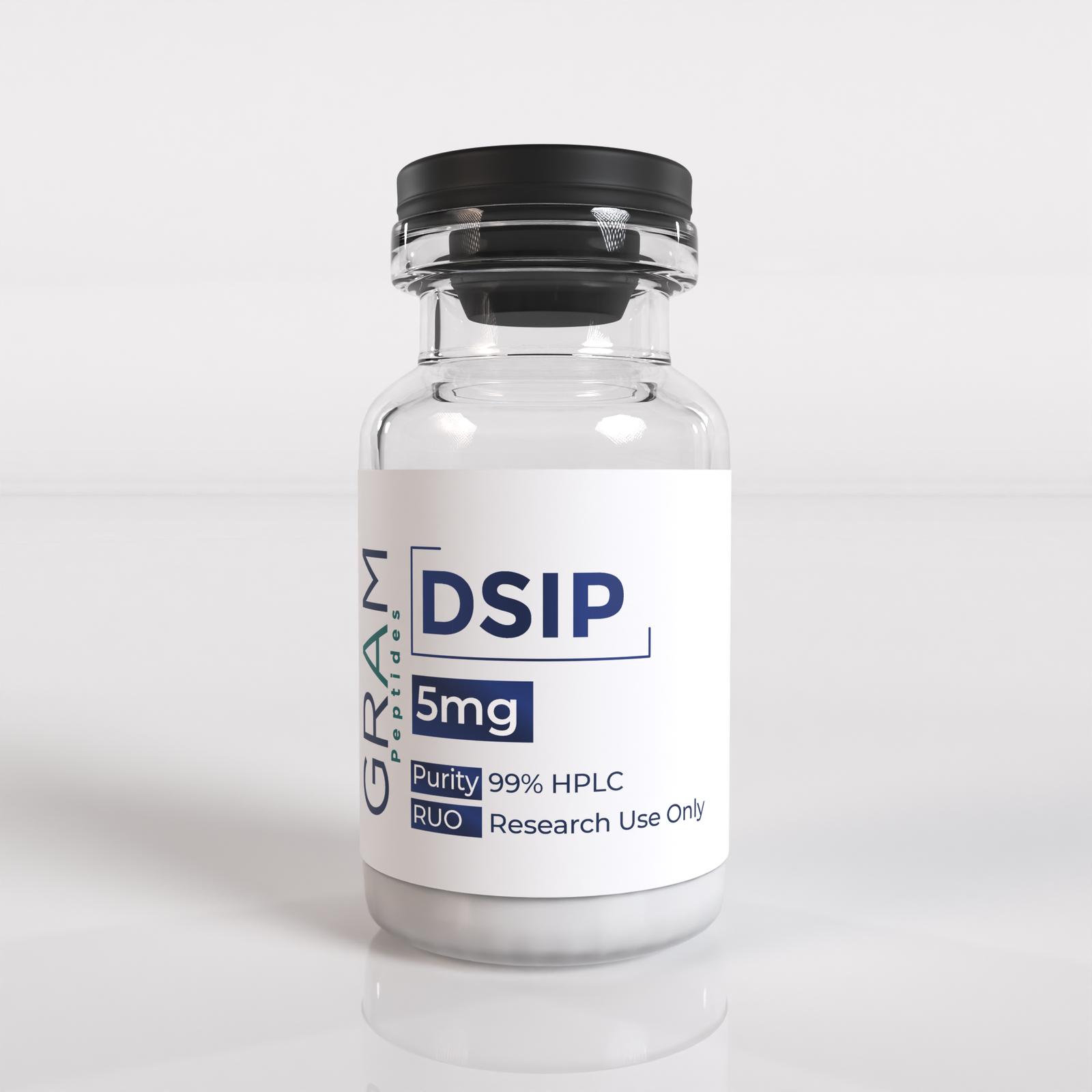 DSIP peptide vial by GRAM Peptides – research peptide for sleep regulation, stress response, and recovery studies